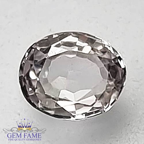 White Sapphire 0.49ct Gemstone Ceylon