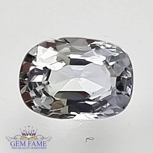 White Sapphire 0.55ct Gemstone Ceylon