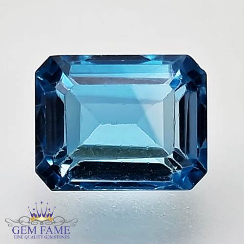 Blue Topaz 3.34ct Natural Gemstone Brazil