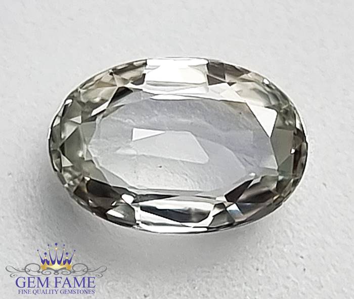 White Sapphire 1.27ct Gemstone Ceylon