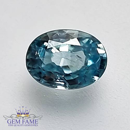 Blue Zircon 1.19ct Gemstone Cambodia