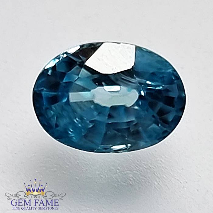 Blue Zircon 1.46ct Gemstone Cambodia