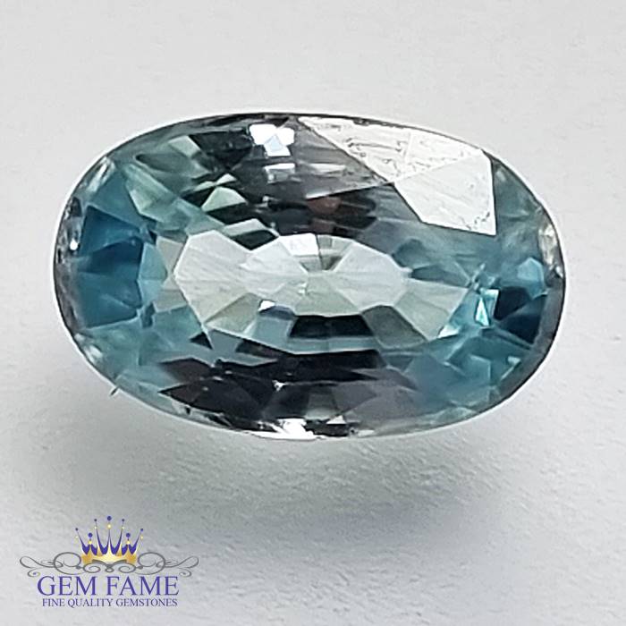 Blue Zircon 2.57ct Gemstone Cambodia