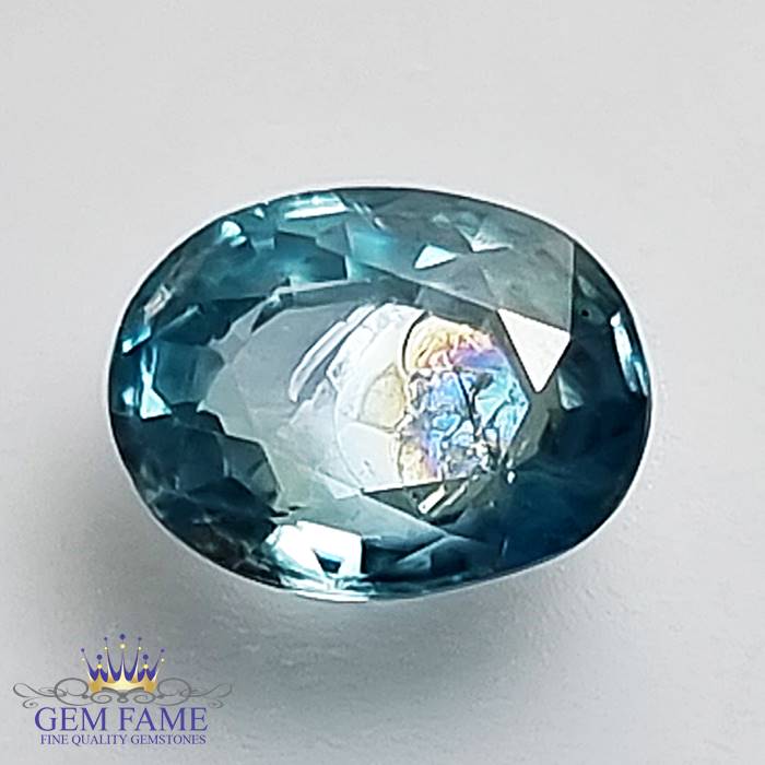 Blue Zircon 1.86ct Gemstone Cambodia