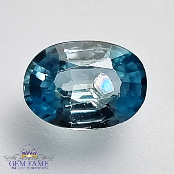Blue Zircon 1.37ct Gemstone Cambodia