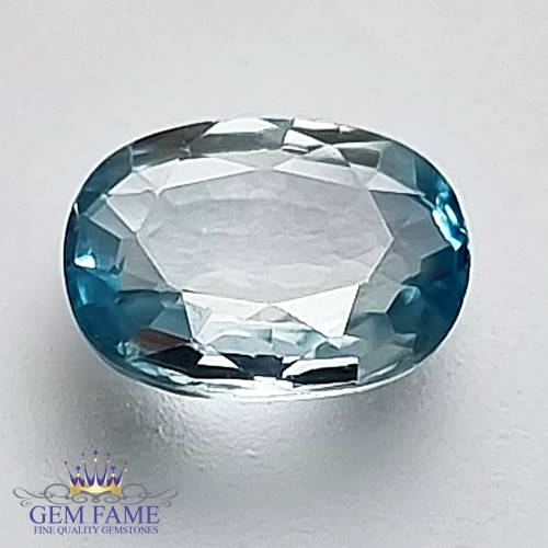 Blue Zircon 1.71ct Gemstone Cambodia