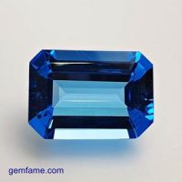 44.35 Ct Natural Brazil Blue Topaz Cushion Shape Loose Gemstone 