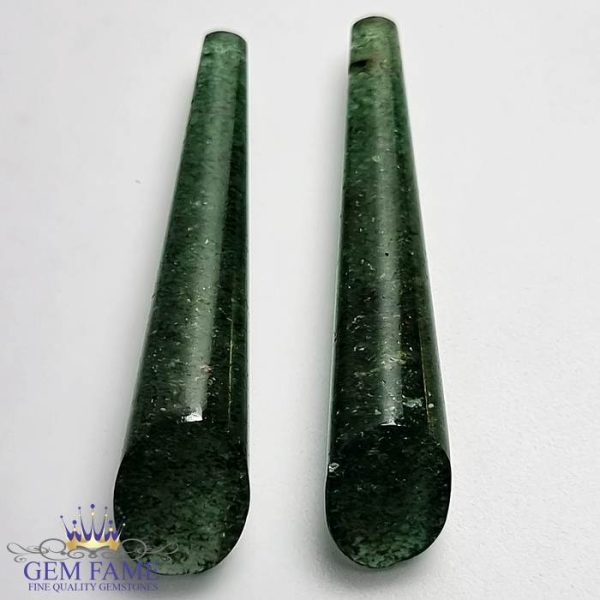 Aventurine Quartz (2pcs) 34.44ct Natural Gemstone India