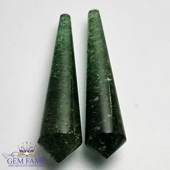 Aventurine Quartz (2pcs) 23.99ct Gemstone India