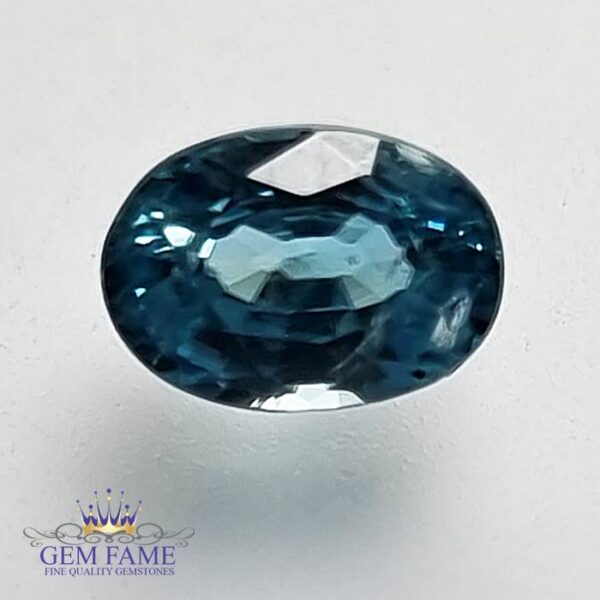 Blue Zircon 1.43ct Natural Gemstone Cambodia