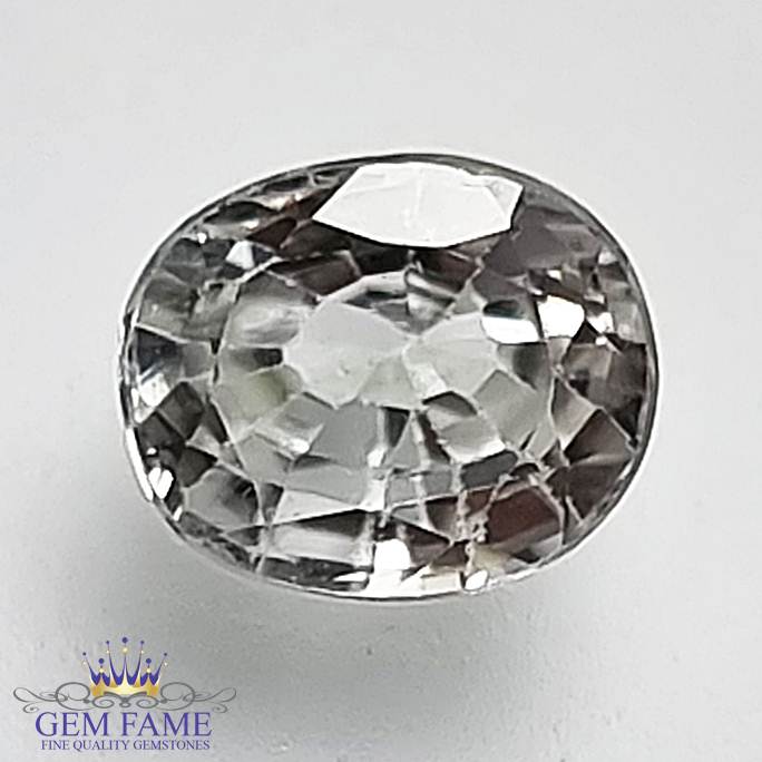 White Zircon 1.48ct Natural Gemstone Ceylon