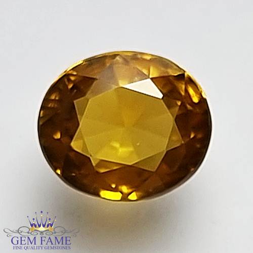 Yellow Zircon 2.07ct Natural Gemstone Ceylon