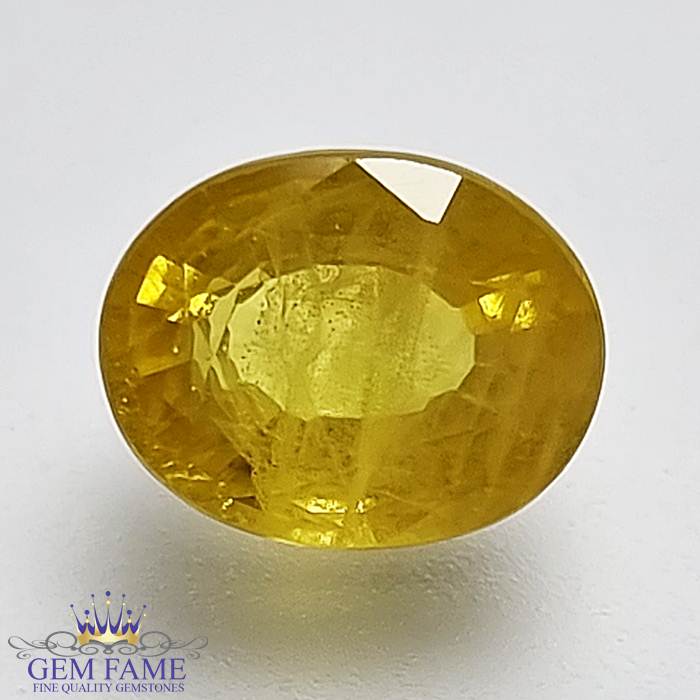 Yellow Sapphire 3.20ct Natural Gemstone Thailand