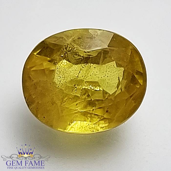 Yellow Sapphire 3.41ct Natural Gemstone Thailand