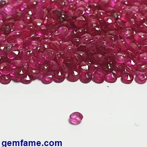 Ruby Burma 1.20mm Round Shape Faceted Gemstones