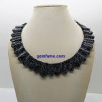 Snowflake Obsidian Necklace 353.00ct Fancy Cut Natural Necklace Mexico
