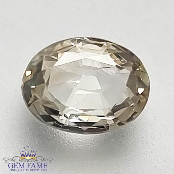 White Sapphire 1.36ct Natural Gemstone Ceylon