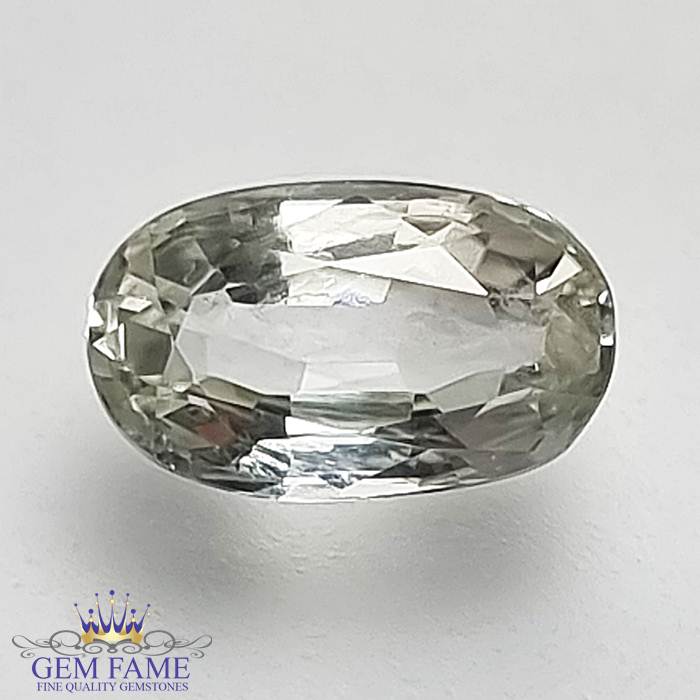 White Sapphire 1.59ct Natural Gemstone Ceylon