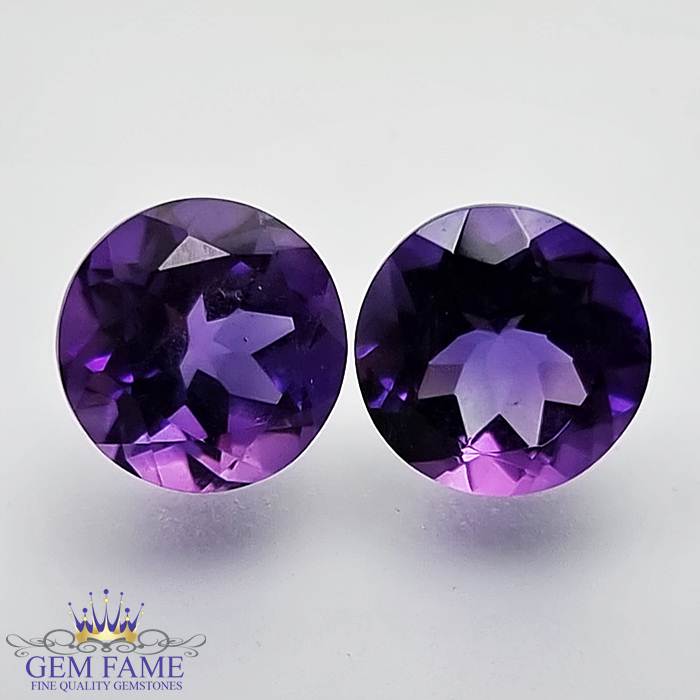 Amethyst Stone (Pair) 5.55ct