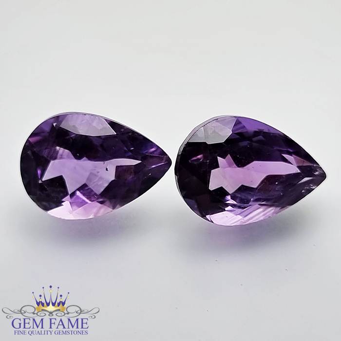 Amethyst Stone (Pair) 11.28ct