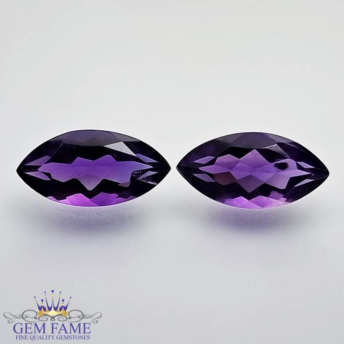 Amethyst Stone (Pair) 5.09ct