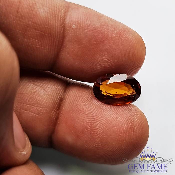 Hessonite Garnet Gomed Gemstone 4.75ct Ceylon
