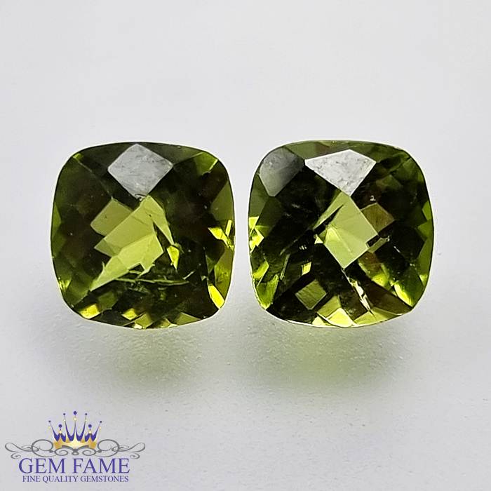 Peridot Gemstone Pair 3.28ct