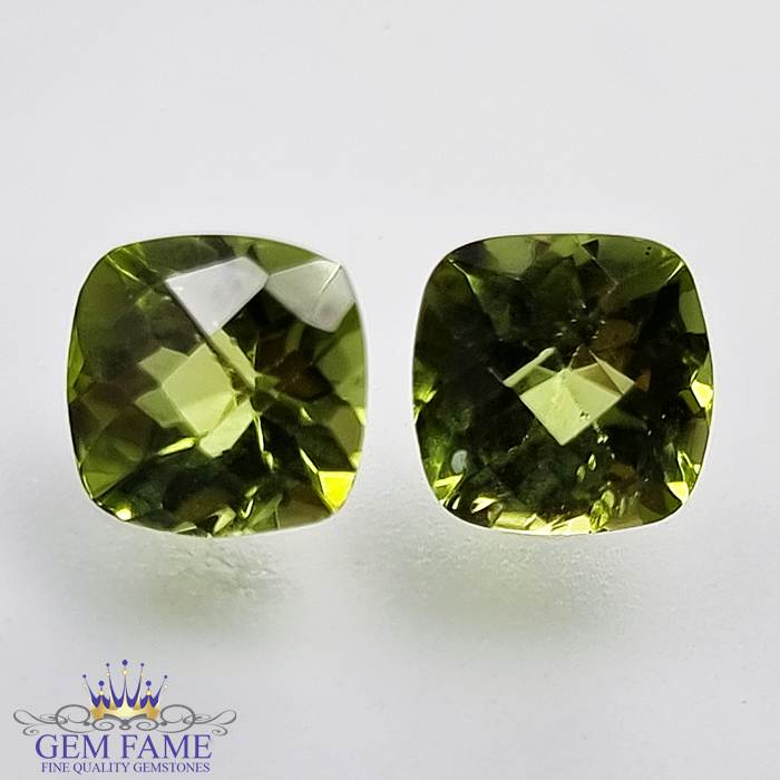 Peridot Gemstone Pair