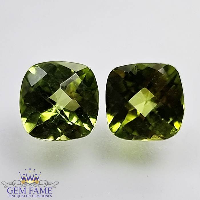 Peridot Gemstone Pair