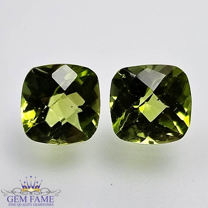 Peridot Gemstone Pair