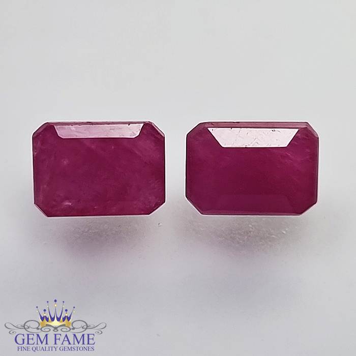 Ruby (Manik Stone) Pair 3.06ct