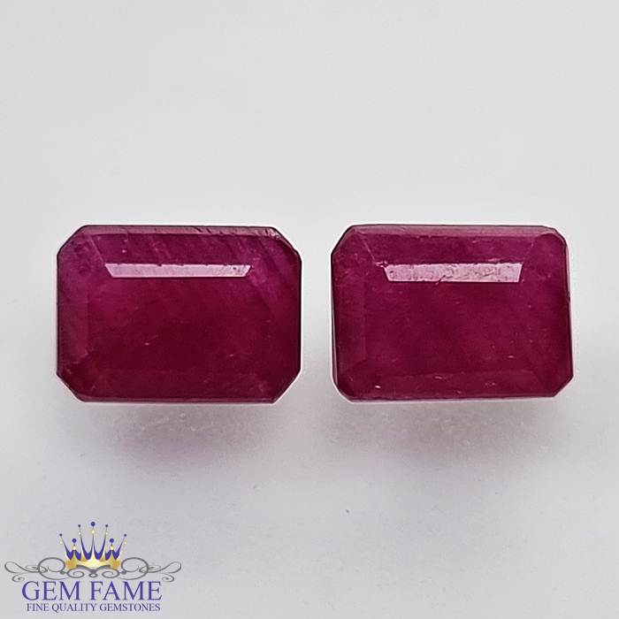 Ruby (Manik Stone) Pair 3.13ct