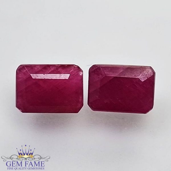 Ruby (Manik Stone) Pair 3.28ct