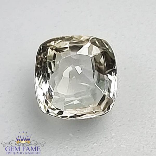 White Sapphire (SafedPukhraj) Gemstone 1.23ct