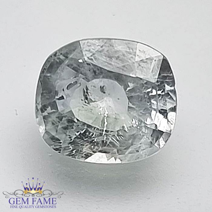 White Sapphire (SafedPukhraj) Gemstone 1.95ct