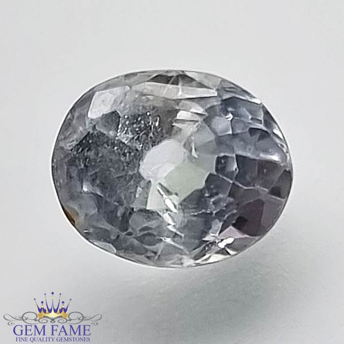 White Sapphire (SafedPukhraj) Gemstone 1.91ct