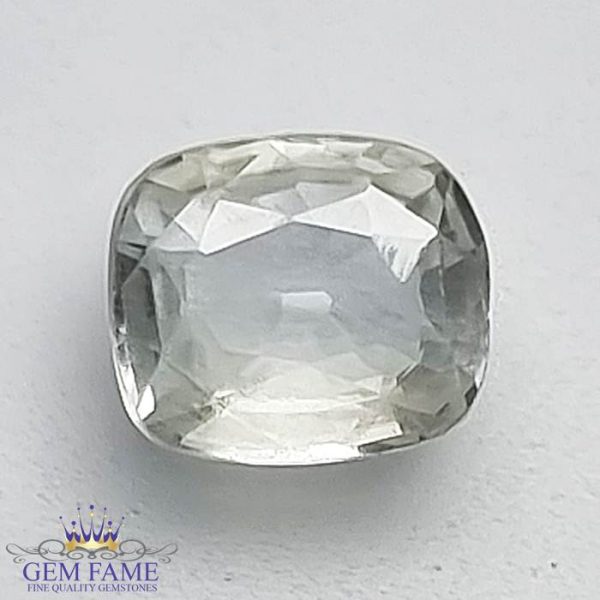 White Sapphire (SafedPukhraj) Gemstone 1.66ct