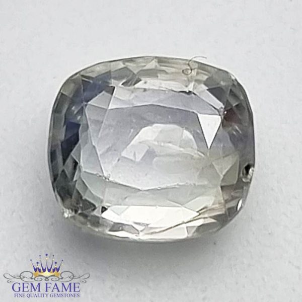 White Sapphire (SafedPukhraj) Gemstone 2.90ct