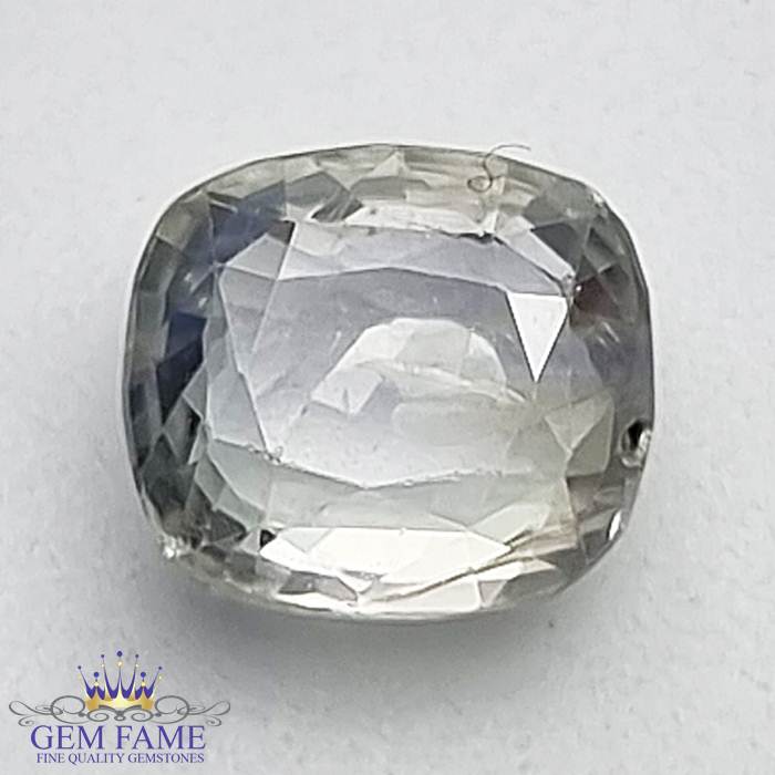 White Sapphire (SafedPukhraj) Gemstone 2.90ct