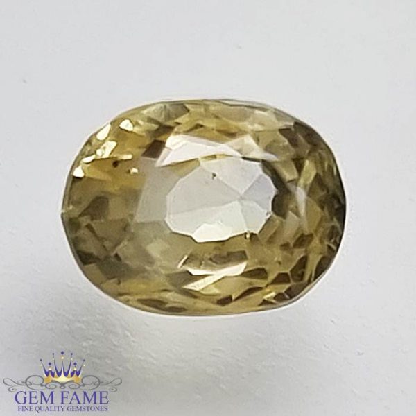 Yellow Sapphire (Pukhraj) Gemstone-1.39ct