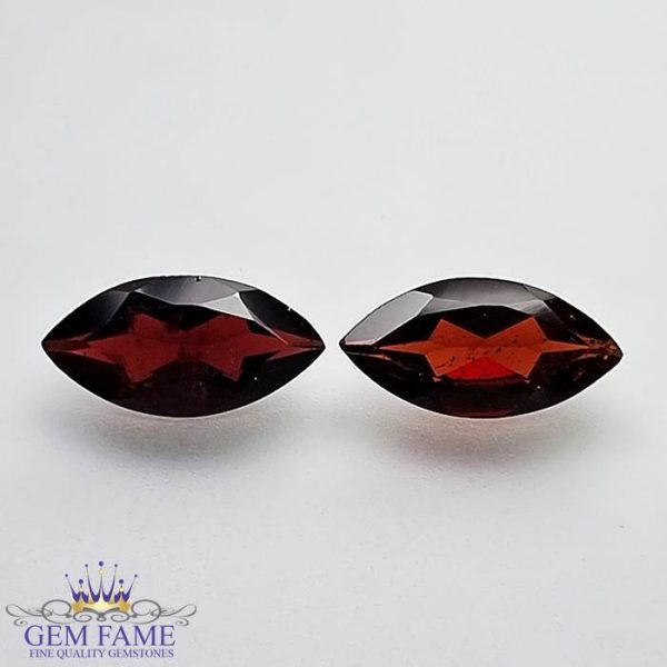 Almandine Garnet Gemstone 3.37ct Pair