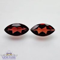 Almandine Garnet Gemstone 3.97ct Pair