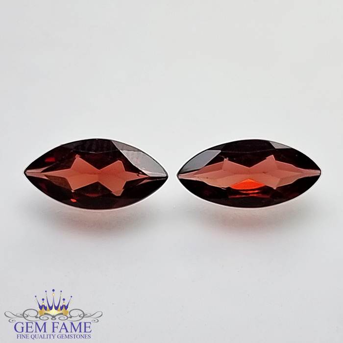 Almandine Garnet Gemstone 3.25ct Pair