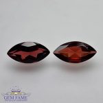 Almandine Garnet Gemstone 2.34ct Pair