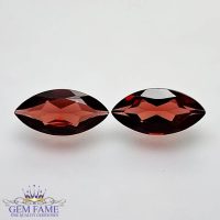 Almandine Garnet Gemstone 3.54ctPair