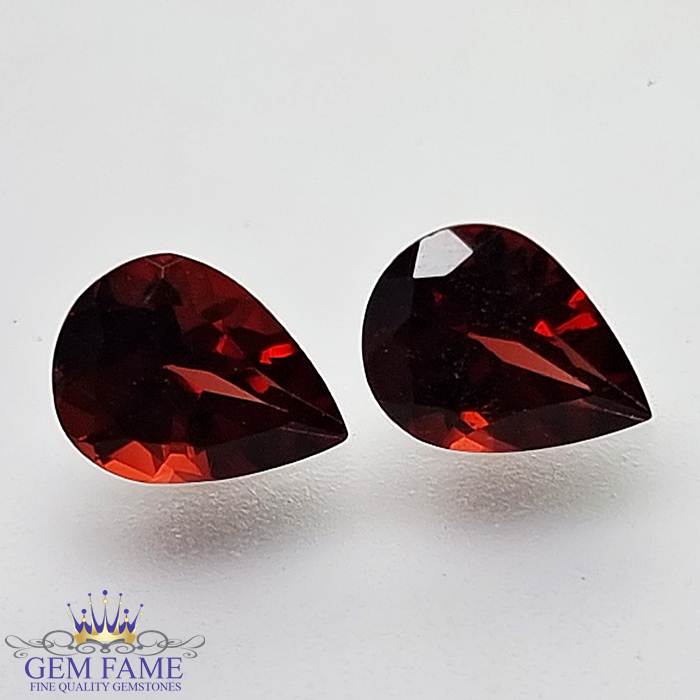 Almandine Garnet Gemstone 2.69ct Pair