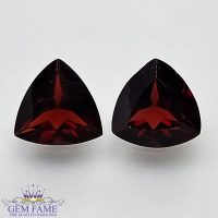 Almandine Garnet Gemstone 3.41ct Pair