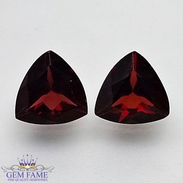 Almandine Garnet Gemstone 2.57ct Pair