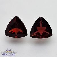 Almandine Garnet Gemstone 2.43ct Pair