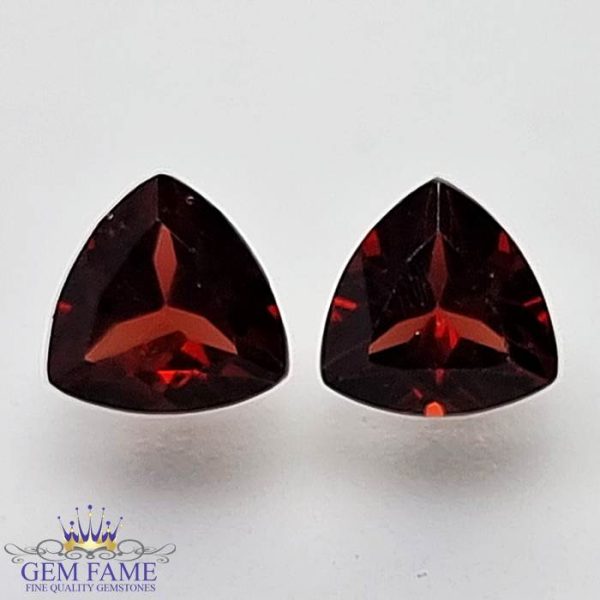 Almandine Garnet Gemstone 1.81ct Pair